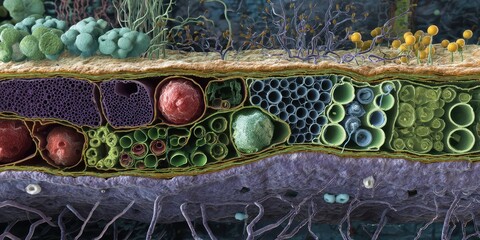 Microscopic Plant Cross Section