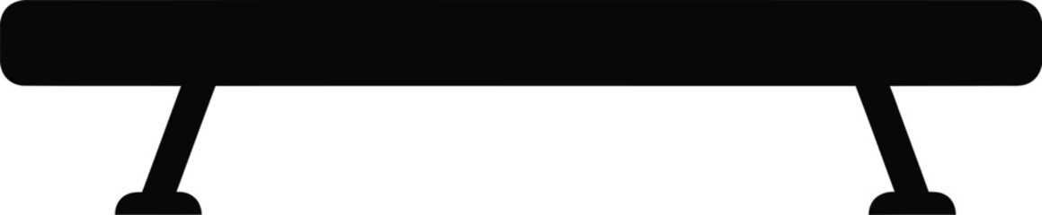 A simple black bench, perfect for parks, gardens, or urban spaces, offering a place to rest and relax with its minimalist design