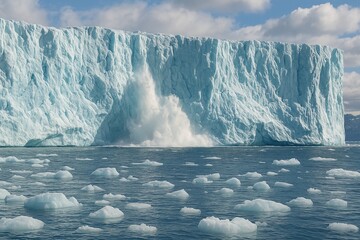 Massive Glacier Calving Event in Arctic Waters