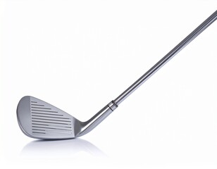 Minimalist Isolated Golf Iron Club Sport Equipment on White Background
