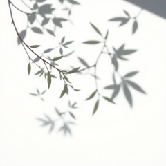 shadow overlay effect. Gray shadow of leaves isolated on white background. Plant foliage leaf shadow light effect. 
Mockup Blurred tree branch shadow. Ideal for summer spring design elements PNG