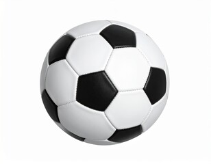 Fototapeta premium Studio Shot Classic Black and White Soccer Ball Equipment Isolated