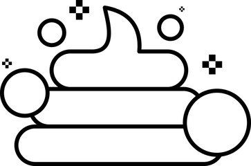 Foam icon. Bubble soap effervescent concept. Editable stroke icon on isolated background for web design, infographic and UI mobile app