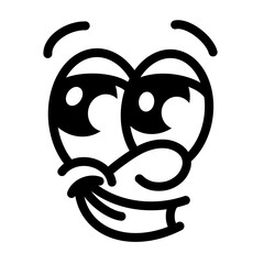 Mascot characters set vector in retro 30s cartoon style. Cute, funny faces, as examples of 50s, 60s old animation style.