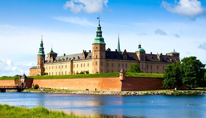 Fototapeta premium Panoramic view of a medieval castle (2)