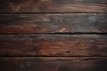Obraz premium Close-up of weathered dark brown wooden planks