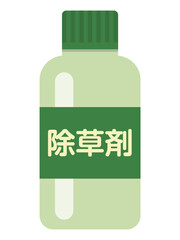 Fototapeta premium 瓶に入った除草剤のイラスト