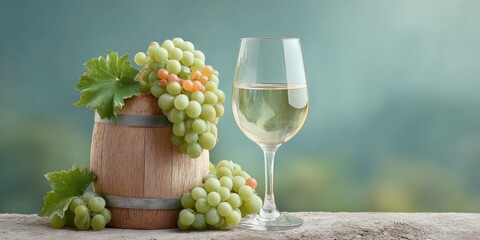 National Chianti Day Celebration with Premium White Wine Glass and Fresh Grapes in Tuscan Vineyard, Summer Seasonal Inspired for Lifestyle Marketing Campaigns