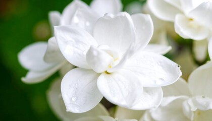 Close-up of white lilac blossoms