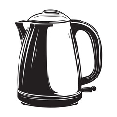 Fototapeta premium Electric kettle silhouette 