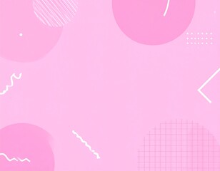 Pink, abstract shapes, geometric