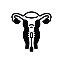 Black solid icon for pap test