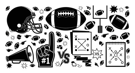 American Football vector set.