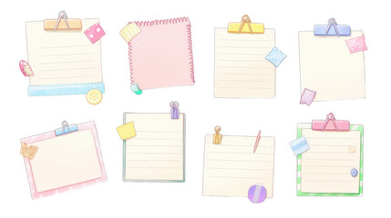 Doodle-style blank paper notes