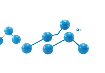 Isolated Molecular Structure Representation in Blue
