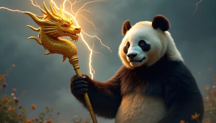 Lightning Strikes as the Panda Wields Ancient Power