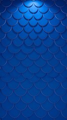 Blue, scaled pattern wall with spotlight