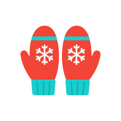 Cozy red winter mittens with snowflakes offer warmth and festive style for cold weather adventures.