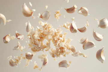 3D render of a pile of minced garlic