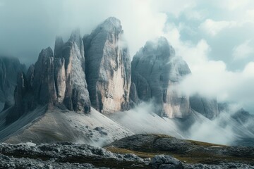 Italy landscape panoramic mountain.