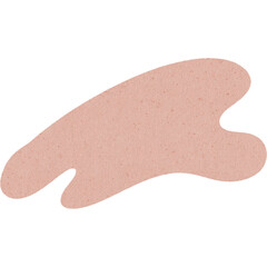 Abstract pink shape with textured paper surface and organic form