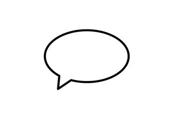 Fototapeta premium Empty speech bubble icon, isolated on transparent background, representing dialogue, communication, and messages