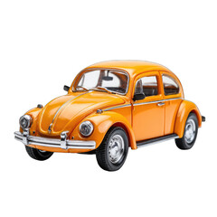 Classic Orange Beetle Toy Car Studio Shot