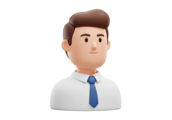 Isolated 3D Render of a Professional Businessman Character