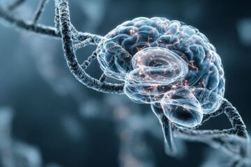 Genetic Switch May Be Key to Human Brain’s Unique Abilities , illustration , Generative AI