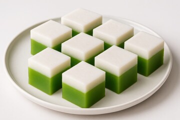 Fototapeta premium Kuih Talam Pandan Layer Cake