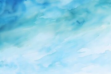 Fototapeta premium Abstract watercolor wash of cool blue and teal hues