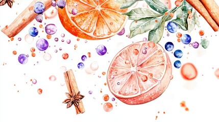 Colorful spices floating elegantly in mid-air, vibrant tones contrasted with neutral background for ad placement