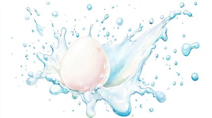 Whisked egg whites frozen mid-air, glossy highlights capturing attention, minimalist layout ideal for advertisements