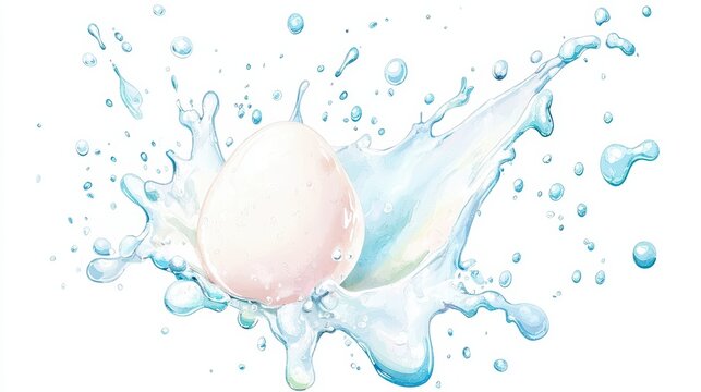 Whisked egg whites frozen mid-air, glossy highlights capturing attention, minimalist layout ideal for advertisements