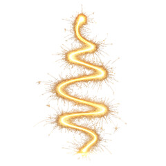 Obraz premium Sparkling Light Art Golden Trail on Transparent Background
