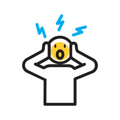 Obraz premium Vector multi color icon for Shock