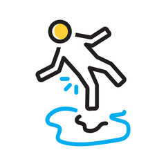 Vector multi color icon for Slippery