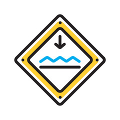 Vector multi color icon for Uneven