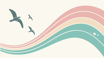 Naklejka premium Birds art