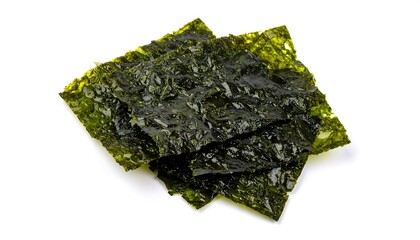 Dried seaweed snacks, dark green, square