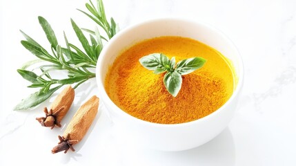 Swirling curry spices blending harmoniously, bold colors command attention, exotic flair for ethnic dishes