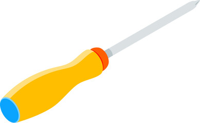 Isometric Masonry and Construction Tools Icons Set