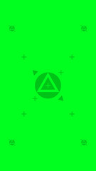 4K UHD 9x16 Vertical green screen tracking plate with corner markers, 9:16 portrait
