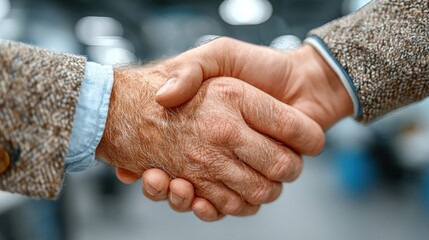 Healthcare professional shaking hands with a patient during consultation, offering support and mental health guidance in a clinical setting