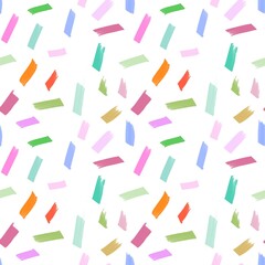 Abstract Color Brush Strokes on White