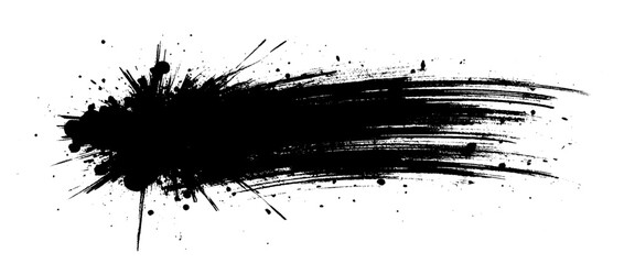 Vector brush stroke with ink background brush stroke spray