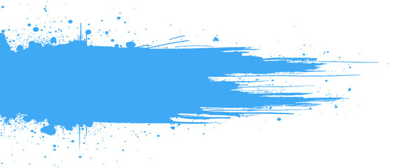 Vector blue and white grunge texture splashes background brush stroke spray