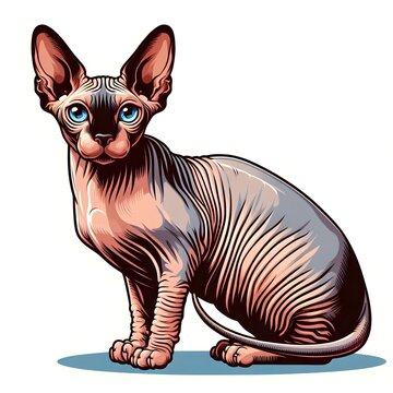 Sphynx cat image clipart vector sphynx cat png