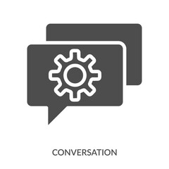 Conversation Icon Line Style. Design Vector Illustration