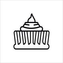 This cake design is clean, simple, and easily recognizable, making it ideal for various design projects that require a modern and elegant visual element.